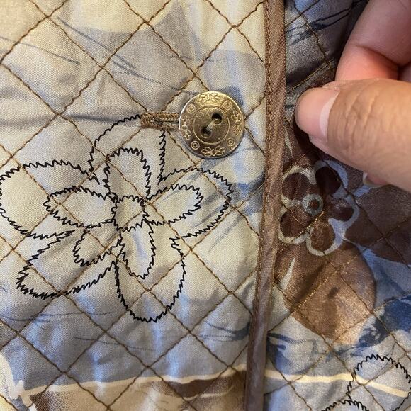 AlfredDunner Silk Patchwork Floral Multicolor Button Quilted Grannycore Jacket10 - Picture 6 of 8